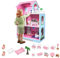 JOIEYOU Maison de Poupées en Bois, Maison de Jeu pour Poupées, Grande Villa de Poupées avec Meubles et Accessoires, Jouet Dollhouse pour Filles et Garçons, 3 Étages, Type B, 70x30x100cm