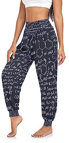Aflyko Women Boho Trousers Comfy Sweatpants Yoga Urban Dance Pants S-2XL, Multicolour-011, XL