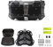 VUSNPL 28L Aluminium-Topcase,Motorradkoffer Motorrad Top case Kleiner,universal Quad Heck Koffer Motorrad Kofferraum Gepäck mit Sicherheitsschloss Schwarz,Silber (Color : Schwarz)