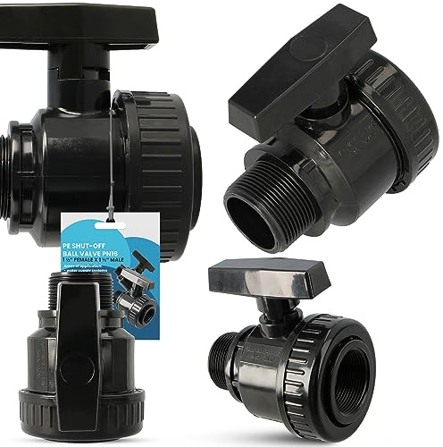 Instalguru PE-Rohr Absperrhahn Kugelhahn PN16 1 1/2IG x 1 1/2AG Garden Bewässerung Systeme Pe-Absperrventil Wasserregelventil Bewässerungsrohr-Kupplung PE-Schläuchen