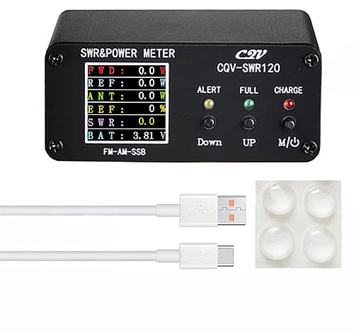 Daroplo CQV-SWR120 120 W SWR SWR-Messgerät Hohe Stehwellenalarmfunktion 240 X 240 Vollfarbdisplay FM-AM-SSB
