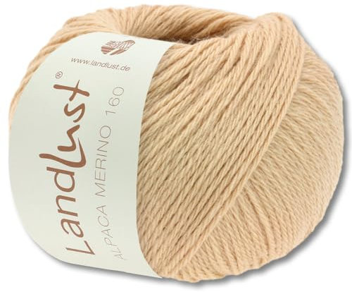 Frida's Wollhaus Lana Grossa 50 g Landlust Alpaka Merino 160 Wolle Stricken 26 Farben (403 | Camel)