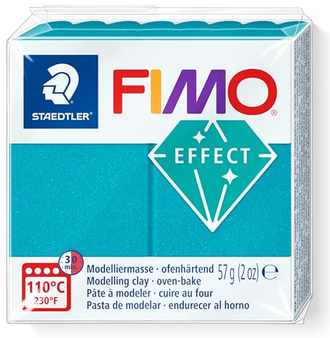 STAEDTLER 8010-36 ST Effekt Modelliermasse, Mod.Masse Fimo Effect türkis Metall, Standard