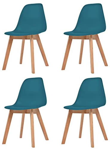 CKioict Bürostuhl Esszimmerstühle modern Bistrohocker Esszimmerstühle 4 STK. Türkis Kunststofffür Küche, Büro, Esszimmer, Wohnzimmer