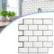 UISEBRT 3D Fliesenaufkleber 30 * 30 cm Fliesendekor Aufkleber für Bad Küche, Fliesen Folie Fliesenspiegel Selbstklebend Fliesensticker, Weiß