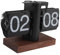 Flip Down Uhr Digitale Mechanische Retro-Klappuhr mit dickem Holzsockel Minimalistische Auto Flip Clock Große Zahlen Schreibtischuhr Tischuhr 24 H 15 x 8 x 14 cm