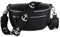 MIRROSI® Damen Bauchtasche Umhängetasche 27x14,5x8cm Damen, Made in Italy, aus Echtleder Tasche Echtes Leder, Brusttasche, Crossbody Bag,Bohemian Style (1 Tasche 2 Gurte) (Schwarz Anker)