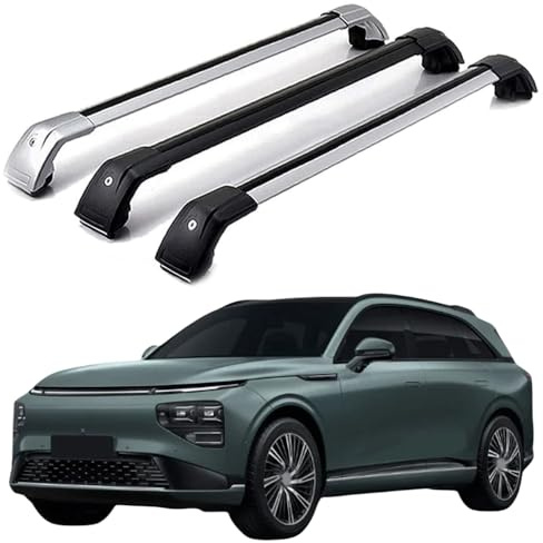 LOVVEEUV DachträGer RelingträGer für XPeng G9 5dr SUV 2022+, Dachgepäckträger Dachträger Querträger Aluminium Diebstahl-Bars Auto Zubehör 2 Stück,Black