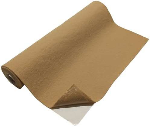TAPHICEROS Selbstklebend Filzstoff,Beige, 50cm x 150cm,Nadelfilz Superflex,Bespannstoff aus Filz,Meterware,Innenraumverkleidung Bezugsstoff Bastefilz für DIY Auto Box Liner