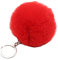JSGHGDF 1 porte-clés pompon en forme de pompon pour filles et femmes avec pendentif de sac, accessoires de bijoux, Rouge