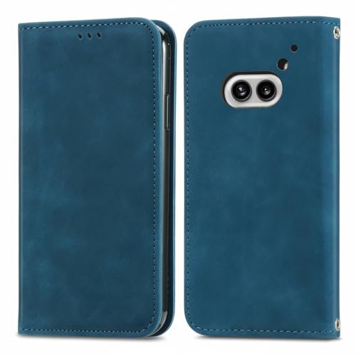 Cracedily Handyhülle für Nothing Phone 2A Hülle, Klapphülle Premium Lederhülle Klappbar Flip Case Tasche Magnet Kartenfach Standfunktion Klapphülle Schutzhülle für Nothing Phone 2A Plus, Blaugrün