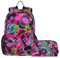 sanluoli Musik-Disco-Retro-Rucksack im 70er-Jahre-Stil, mit Lunchtasche, Büchertasche, für Jungen, Schultasche mit Lunchtasche, 9–10 Jahre, Music Disco Retro 70er Jahre Mode bunt