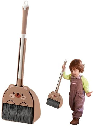 Ensemble Balai Et Pelle pour Enfant | Ensemble De Balais pour Enfant | Jouet De Balai pour Bébé, Set Balai Et Pelle Balayette Enfant, Jouets De Nettoyage pour Tout-Petits