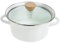 Mikinona Zuppa di Smalto Isolato pentole in Terracotta immediato Forno Piatti Cucina Padella Antiaderente Wok Antiaderente pentola Multifunzionale pentola Smaltata binaurale di Legno Bianca