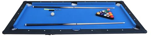SOKKER - Billard Américain avec Accessoires – Version Plateau Nomade Compacte, Transport & Installation Facile (Bleu, M)