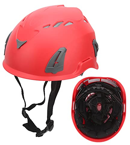 Casco de Escalada D8 Rock para Al Aire, Cómodo Casco Ajustable de la Cabeza de Seguridad con Ranuras de Instalación para Montañismo, Circunferencia de la Cabeza 56‑62cm