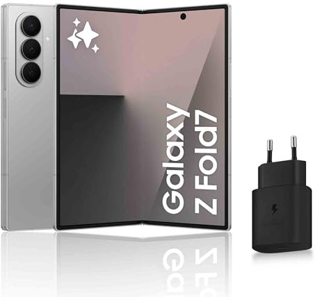 Samsung Galaxy Z Fold7, Smartphone Android 5G avec Galaxy AI, 512 Go, Chargeur Secteur Rapide 25W Inclus, Smartphone déverrouillé, Gris, Version FR