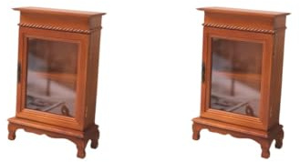 OJREEUB 2 kleine Schreibtischschränke, platzsparend, Thekenbox, Nachttisch, Vitrine, Organizer, Kommode