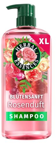 Herbal Essences Blütensanft Shampoo mit Rosenduft 650ml, pflegend | Von stumpfem Haar zu seidigem Glanz, mit Rosenessenz, Inhaltsstoffe natürlichen Ursprungs, vegan, ohne Silikone