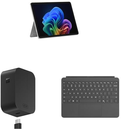 Microsoft Surface Pro | Copilot+ PC | Ecran Tactile LCD 12” | Snapdragon® X Plus | 16Go RAM | Stockage 256Go | Platine + Chargeur USB-C 45 W + Clavier Surface – Pack 2-en-1