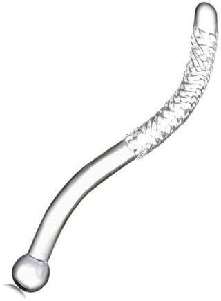 BFLaiCai Consolador De Vidrio Curvado De 10, Cristal De Doble Cara, Tapón Anal for Pene, Estimulación Del Punto G, Juguete Sexual for Adultos for Hombres, Mujeres Y Parejas