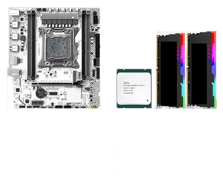 Gaming Motherboard Fit For JGINYUE X79M-G Motherboard M-ATX Combo E5 2667V2 8GB*2 1600MHz DDR3 ECC RGB RAM Kit Bundle For Office Home Shop