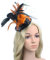 Cheerlife Damen Federn Hut Mini-Hut Party Cocktail Abend Haarclip Kopfschmuck Haarschmuck Orange