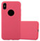 cadorabo Coque pour Apple iPhone X/XS en Candy Rouge - Housse Protection Souple en Silicone TPU avec Anti-Choc et Anti-Rayures - Ultra Slim Fin Gel Case Cover Bumper