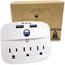 Cruise Approved Power Strip - Non Surge Protector for Cruise Ship with 2 USB Outlets - Cruise Ship Essentials for Carnival, Princess, Norwegian, Holland America, MSC & Major Cruise Lines (White)
