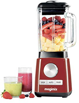 Magimix Blender Mélangeur de table 1,8 L 1200 W Rouge Mixeur 1,8 L 600 tr/min 15000 tr/min Mélangeur de table Rouge Verre