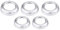 KIMISS ABS Chrome 5Pcs Car Volume & Air Conditioning Knobs Button Trim Cover