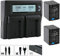 2X SK Akku Ersatz für Panasonic VW-VBT380 E-K 3560mAh + LCD Dual Charger VW-VBK180 VW-VBK360 VW-VBT190 VW VBK180 VBK360 VBT380 E K Panasonic HC-V777