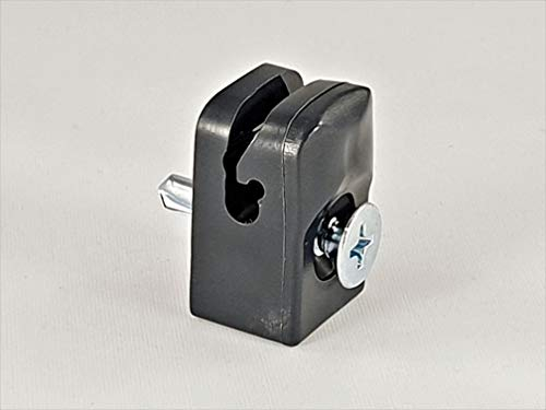 OuM 50 Stück Spanndrahthalter Drahthalter mit Schraube, Graphit für Maschendrahtzaun