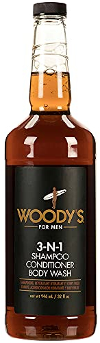 Woody's 3 in 1 Shampoo Conditioner Body Wash Sonderedition Whiskeyflasche 946ml