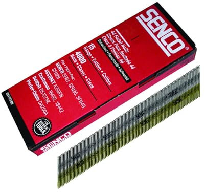 Senco Chisel Smooth Brad Nails Galvanised 15G x 64mm (Pack 3000), 34° Angled collated Brad Nails with a Sharp Chisel Point,