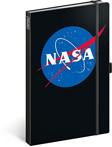Notizbuch liniert mit Gummiband ca. A5 - Notizblock für Jungen Teenager, Kinder, Herren - Schule und Büro Tagebuch Journal Notebook (NASA)