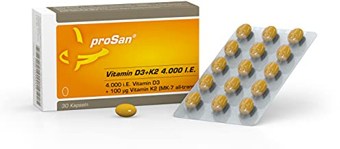 proSan Vitamin D3+K2 4.000 I.E. (Monatspackung: 30 Kapseln)