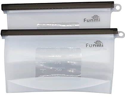 Funmi Wiederverwendbare Aufbewahrungsbeutel aus Silikon für Muttermilch.