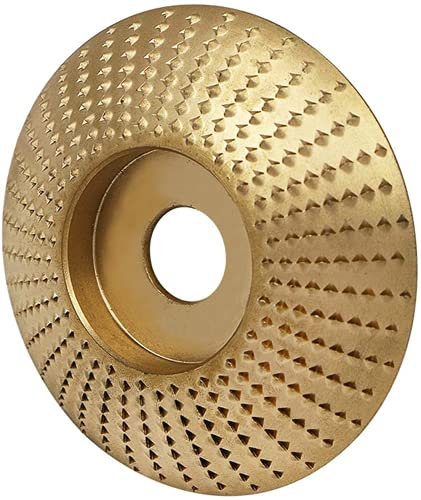 Holzbearbeitung Schleifscheibe Kunststoff Dornscheibe Winkelschleifer Schleifscheibe Polierscheibe Rundschliff (Golden - Schräge Hobel)