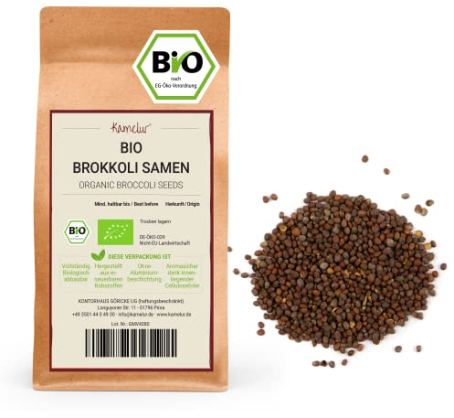 Kamelur Bio Brokkoli Samen - 1kg - Bio Keimsprossen Samen zur Herstellung von Brokkolisprossen - Bio Saatgut zur Anzucht im Sprossenglas