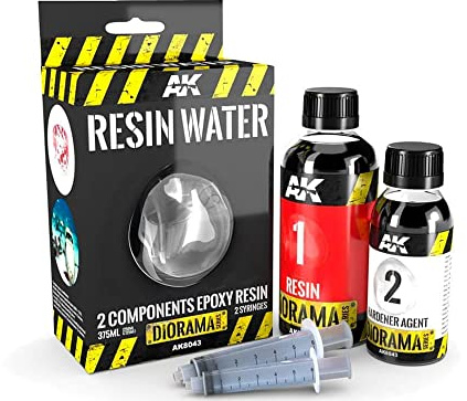 AK DIORAMA AK8043 RESIN WATER 2-COMPONENTS EPOXY RESIN - 375ml