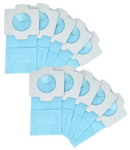 vhbw 10x Staubbeutel kompatibel mit Makita CL107D | CL106D, CL107, CL106, CL102, CL102D, CL104D Staubsauger - 11,85cm x 6cm Hellblau