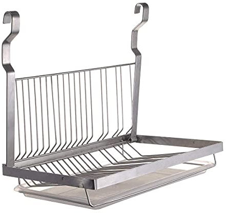 Sport Tent Dish Dryer Rack Dish Drainer Stainless Steel Foldable Dish Dryer with Drip Tray for Hanging Draining Grid Plate Storage Rack Dish Holder Wall Dish Drainer