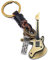 HTian Accessoires de Porte-clés de Guitare, Porte-clés de Guitare Basse en Bronze Vintage, breloque de Sac de Porte-clés de Moto de Voiture (Color : Brown, Size : 3.9 x 1.0 x 2.9 in)