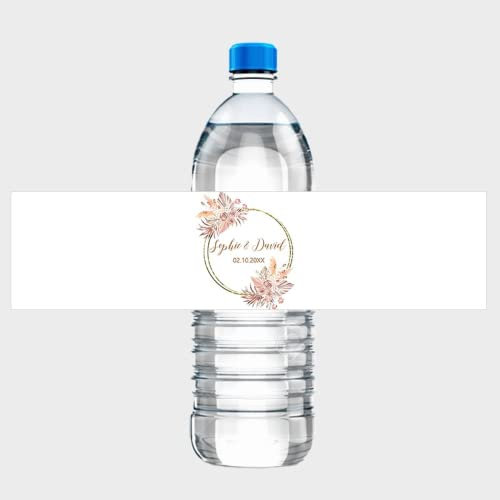 Etichette personalizzate per bottiglie d'acqua, adesivi per bottiglie personalizzate per matrimoni, battesimi, compleanni, baby shower, feste, 30 pezzi (C)