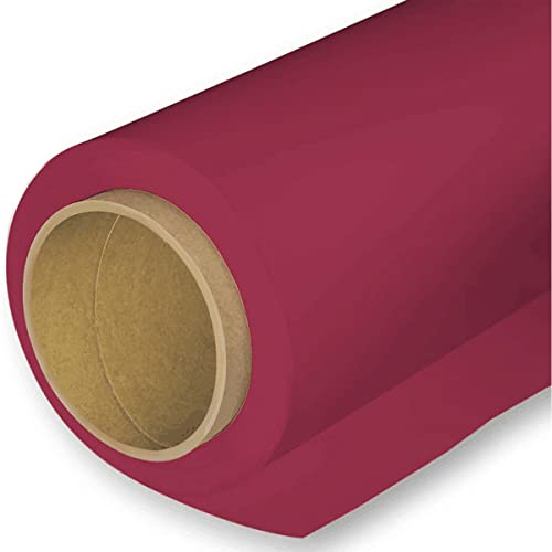 BOLLUMA Fotohintergrund 1,35x10m, Foto Hintergrund Purpurrot für den Profi Fotostudio Einsatz, Foto Papierhintergrund Ideal für Produktfotografie, Zum Rollen, Nahtloser, 27