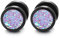 10MM Herren Damen Edelstahl Schwarz Kreis Ohrringe Ohrstecker mit Lila Funkeln, Fake Plugs Ohr Cheater Tunnel Gauges