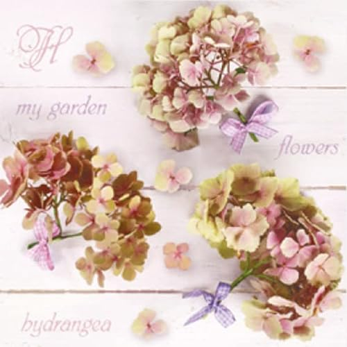 Auswahl Motiv - 20 Servietten/Napkins - ca. 33 x 33 cm 3-lagig - Hortensien - Tisch-Deko Basteln Serviettentechnik