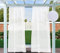 Clothink 2er Set Outdoor Vorhang Wetterfest Mit Stangendurchzug Transparent, Outdoorvorhänge Wasserdicht Outdoor Gardinen Sonnenschutz Sichtschutz für Balkon Pergola Terrasse Veranda (132x215cm, Weiß)