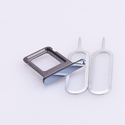 Für iPhone 13/13 Pro Max SIM-Kartenfach Slot Halter Ersatz, (Einzelkartenversion) mit wasserdichtem Gummidichtungsring + SIM-Kartenfach offener Auswurfstift Sierra Blau